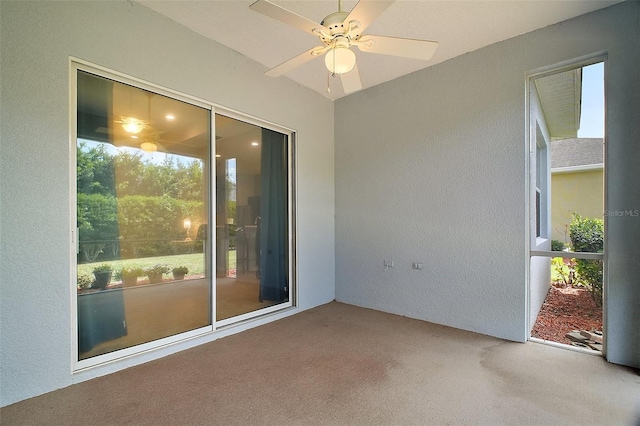 10021 Lake Miona Way, Oxford, FL 34484 - view of patio / terrace featuring ceiling fan