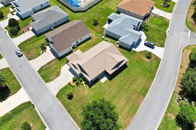 bird's eye view with a residential view