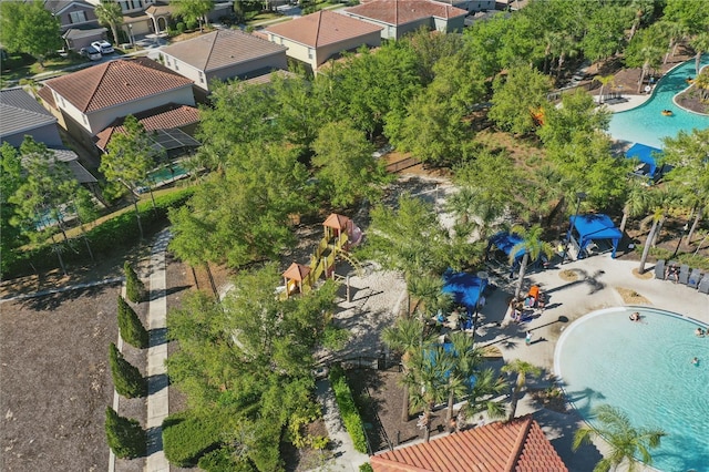 bird's eye view featuring a residential view