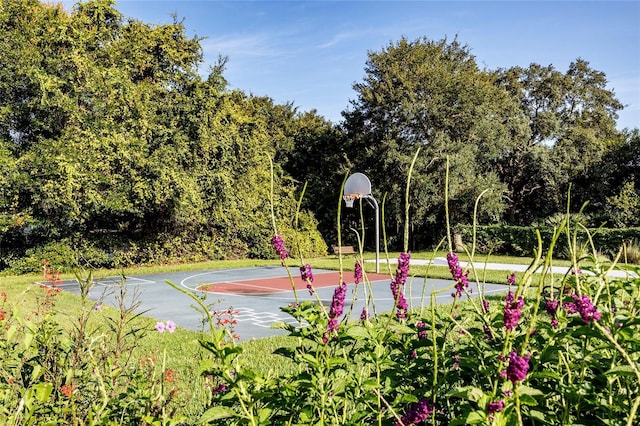 view of sport court featuring community basketball court