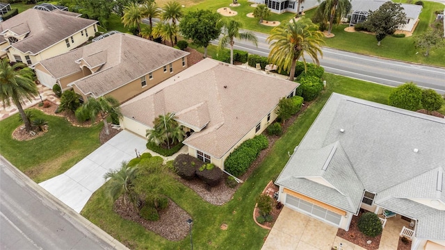 drone / aerial view with a residential view
