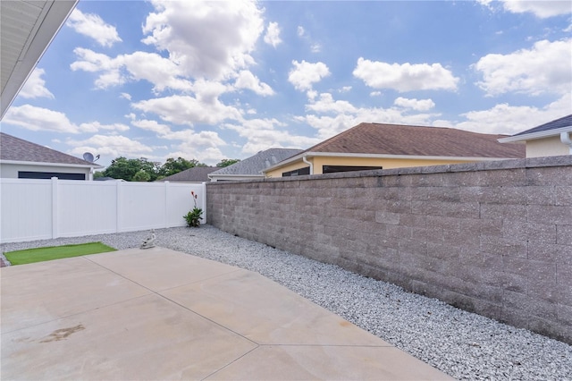 view of patio / terrace featuring a fenced backyard