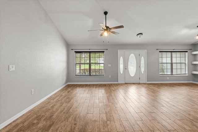 17 Eugenia Ct N, Homosassa, FL 34446 - foyer entrance featuring baseboards, wood finished floors, and ceiling fan