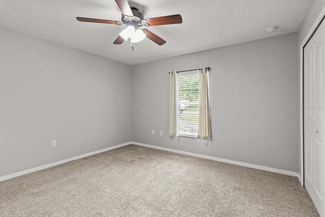 17 Eugenia Ct N, Homosassa, FL 34446 - unfurnished bedroom featuring a closet, baseboards, a ceiling fan, and carpet