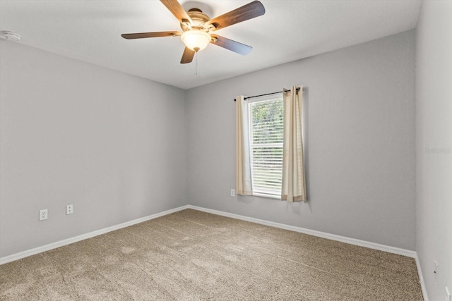 17 Eugenia Ct N, Homosassa, FL 34446 - spare room featuring carpet floors, ceiling fan, and baseboards