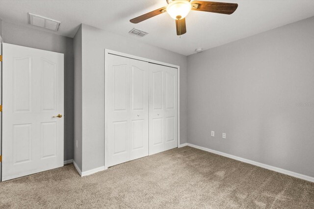 17 Eugenia Ct N, Homosassa, FL 34446 - unfurnished bedroom with a closet, carpet flooring, and visible vents