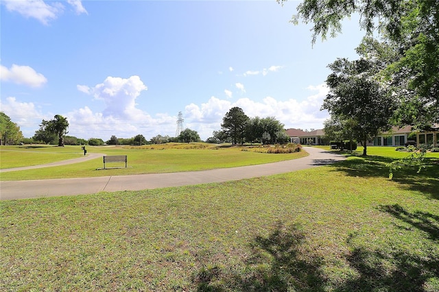 view of home's community featuring a yard