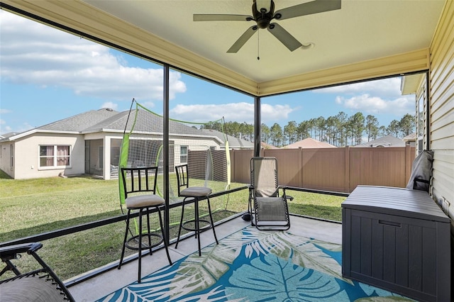 3329 Boyd Cir, Oxford, FL 34484 - sunroom featuring ceiling fan