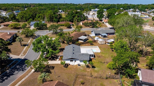 aerial view featuring a residential view