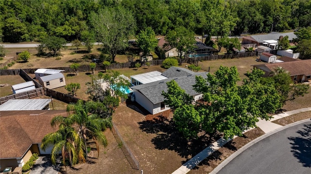 aerial view with a residential view
