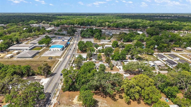 drone / aerial view with a forest view