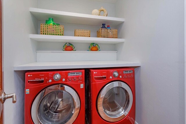 laundry area featuring separate washer and dryer