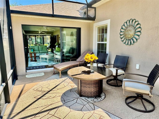 1985 Abordale Ln, The Villages, FL 32162 - view of patio / terrace with a lanai