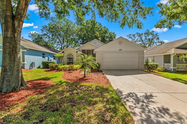 3603 Westerham Dr, Clermont, FL 34711 - single story home featuring an attached garage, concrete driveway, stucco siding, and a front lawn