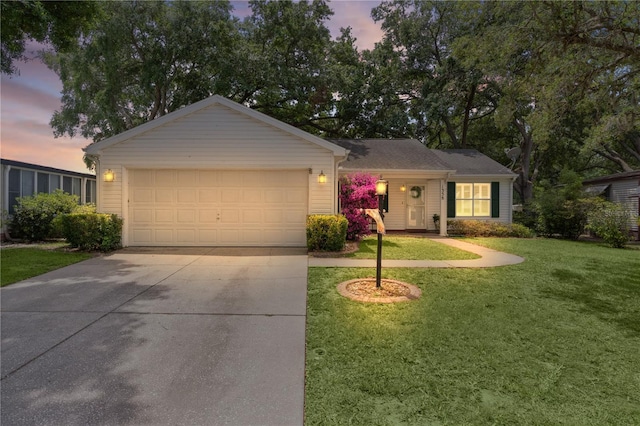 1358 E Schwartz Blvd, The Villages, FL 32159 - ranch-style house featuring a garage, a front lawn, and driveway