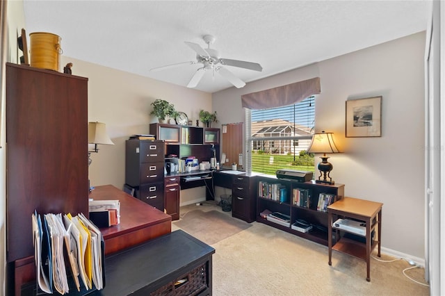 6608 Borg, Leesburg, FL 34748 - office space with light colored carpet, baseboards, and a ceiling fan