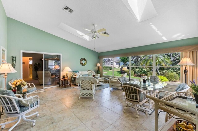 6608 Borg, Leesburg, FL 34748 - sunroom with visible vents and a skylight