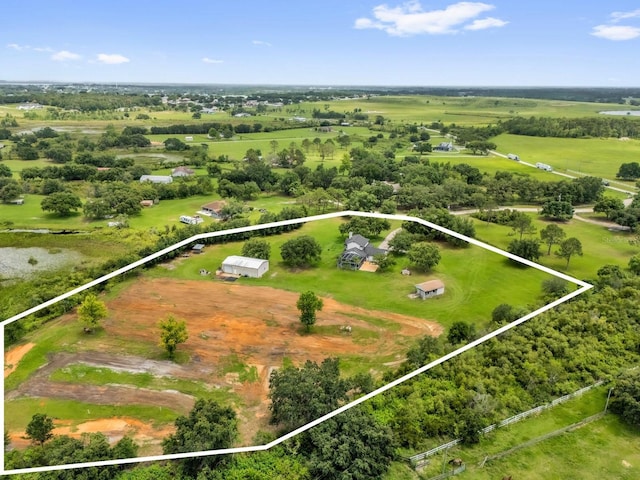10901 Island Grove Rd, Clermont, FL 34711 - overview of rural landscape featuring property boundaries highlighted