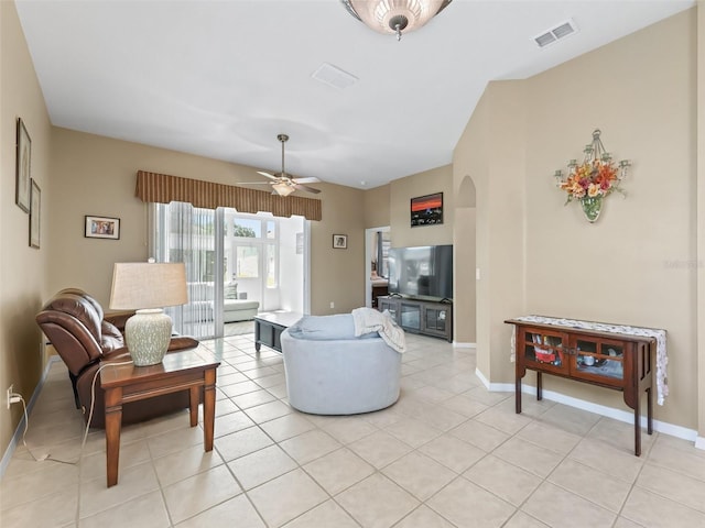 17787 SE 114th Ave, Summerfield, FL 34491 - living area featuring visible vents, baseboards, and light tile patterned floors