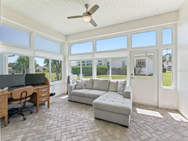 17787 SE 114th Ave, Summerfield, FL 34491 - sunroom with brick floor and a healthy amount of sunlight