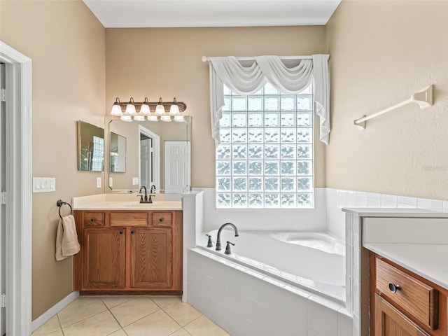 17787 SE 114th Ave, Summerfield, FL 34491 - full bath with a bath, vanity, and tile patterned flooring