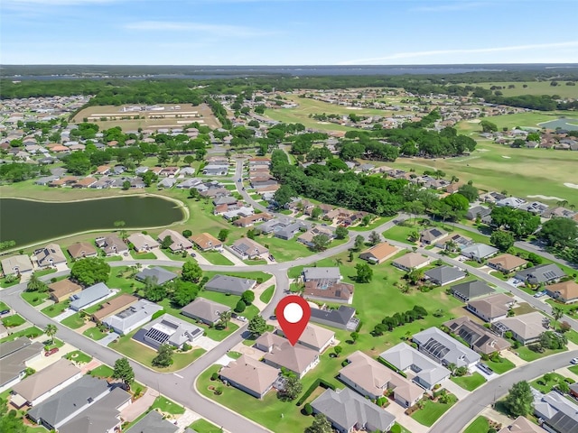 17787 SE 114th Ave, Summerfield, FL 34491 - bird's eye view featuring a water view, a residential view, and view of golf course