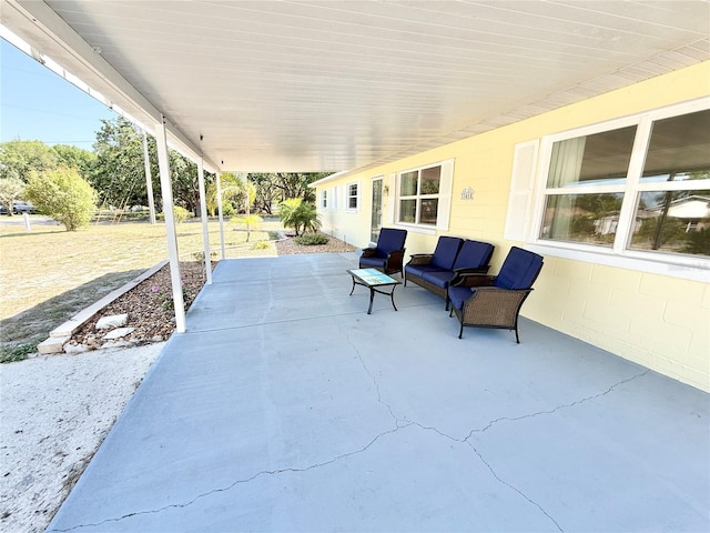 view of patio / terrace with an outdoor hangout area
