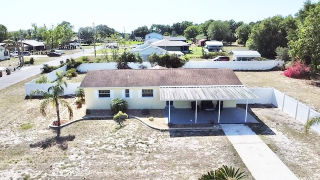 bird's eye view with a residential view