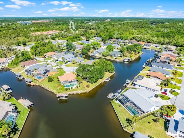 14 Clear Ct, Palm Coast, FL 32137 - aerial view with a forest view, a residential view, and a water view