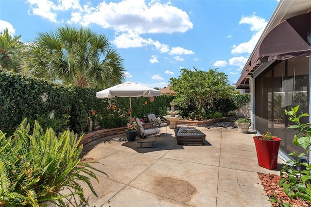 view of patio / terrace with a fenced backyard