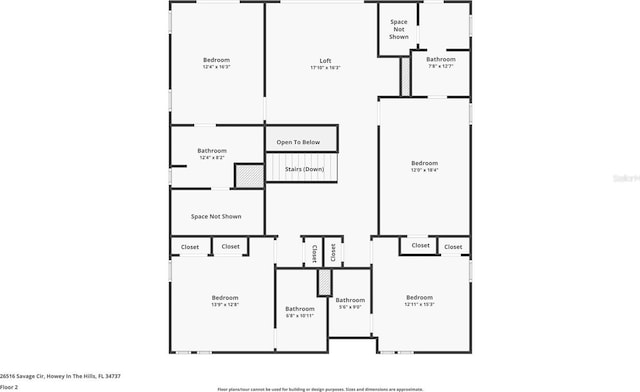 26516 Savage Cir, Howey In The Hills, FL 34737 - floor plan / room layout