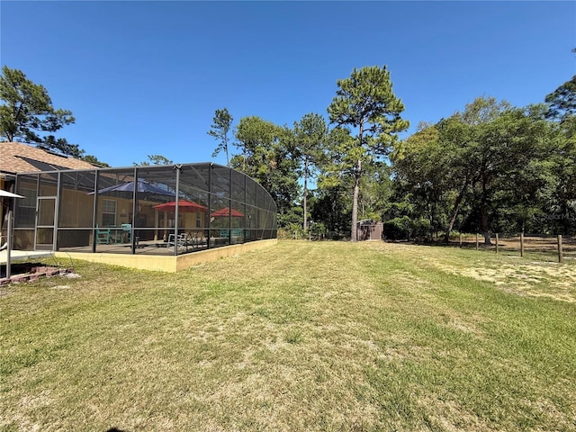 30554 Quince Ave, Eustis, FL 32736 - view of grassy yard featuring a lanai