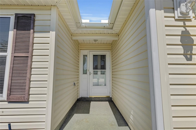 view of exterior entry