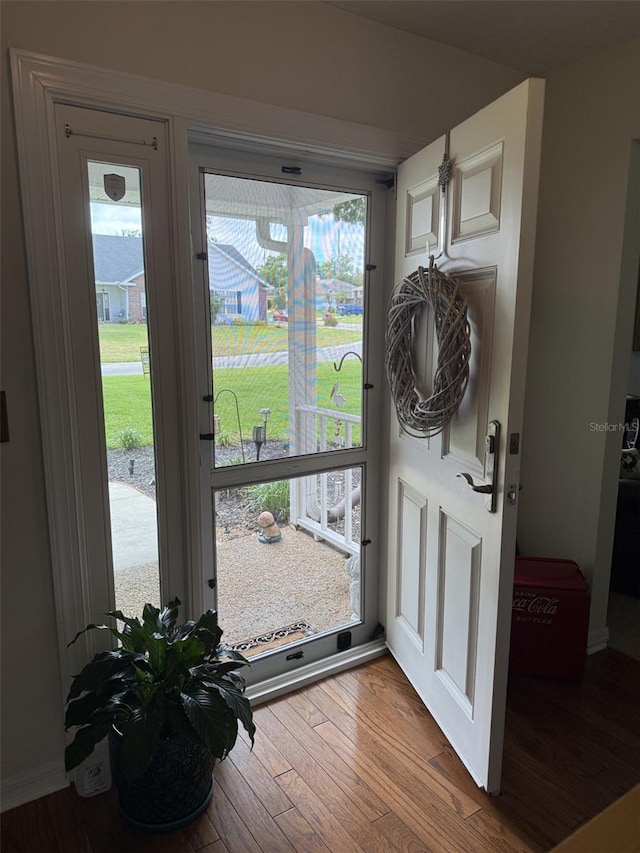 4941 Tradition Dr, Lakeland, FL 33812 - foyer entrance with wood finished floors