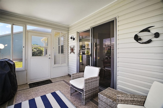 view of sunroom