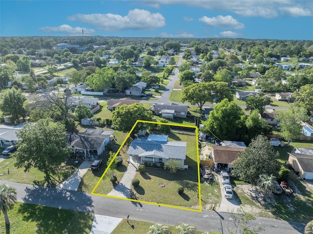birds eye view of property featuring a residential view