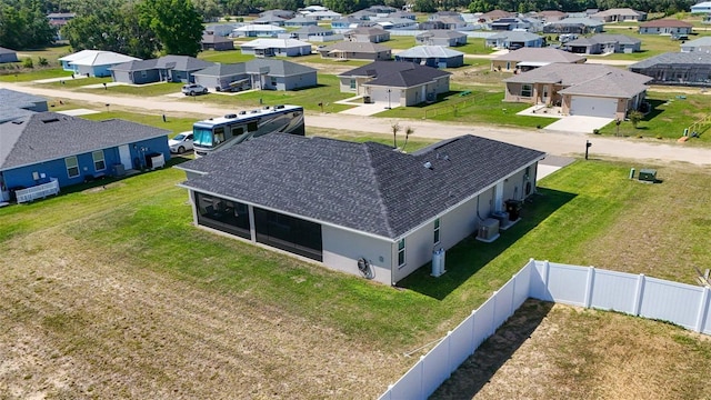 drone / aerial view with a residential view