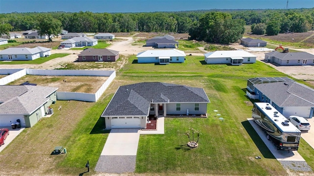aerial view featuring a residential view