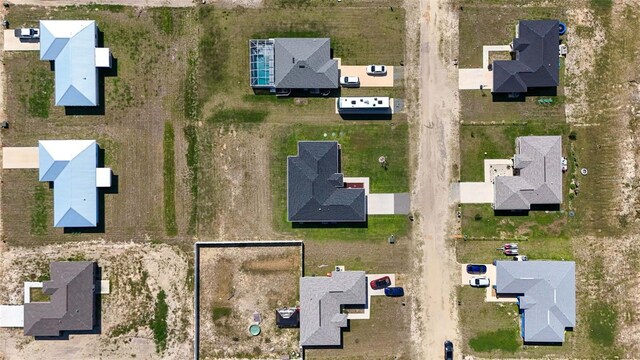 bird's eye view with a residential view