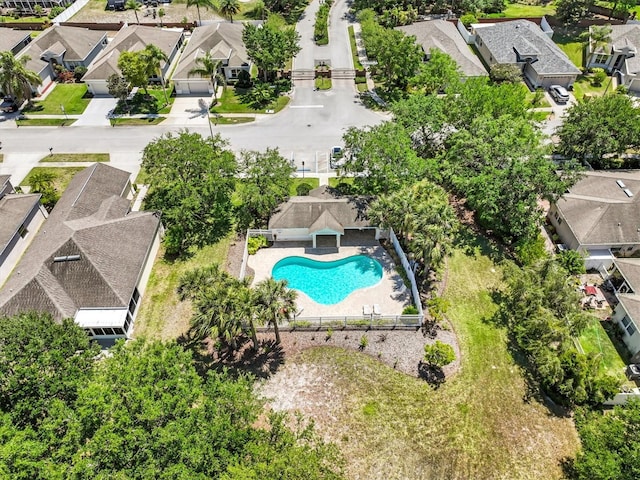 14820 Potterton Cir, Hudson, FL 34667 - aerial perspective of suburban area featuring a pool area