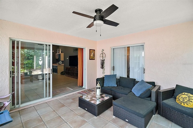 38 Townhill Dr, Eustis, FL 32726 - view of patio / terrace featuring ceiling fan and an outdoor hangout area