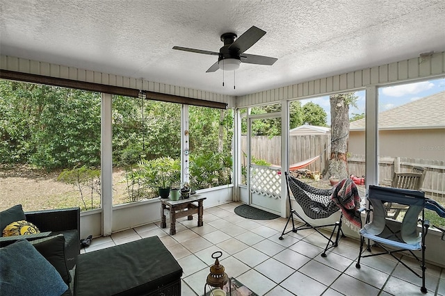 38 Townhill Dr, Eustis, FL 32726 - sunroom / solarium featuring ceiling fan