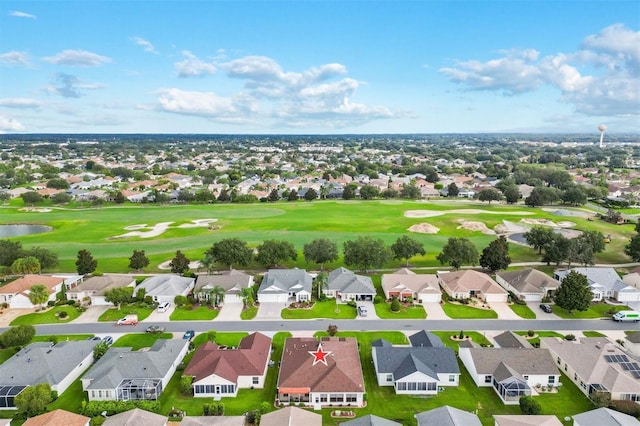 2120 Callaway Dr, The Villages, FL 32162 - aerial view with golf course view, a water view, and a residential view