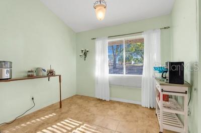 view of tiled dining room