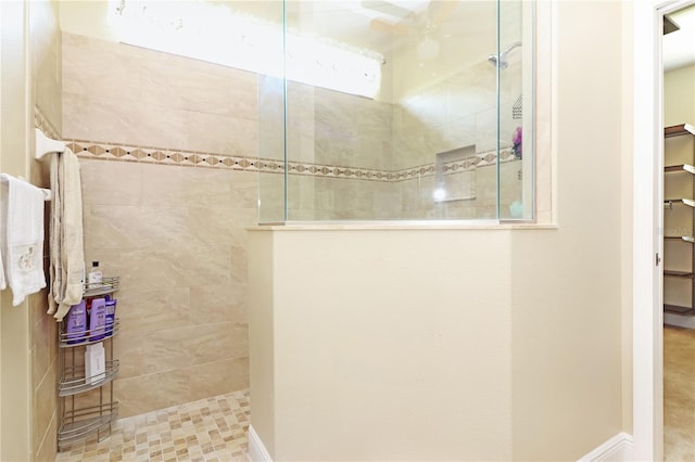 bathroom with walk in shower