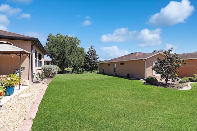 view of yard featuring a gazebo