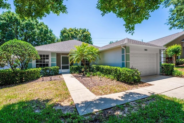 4386 Sambourne St, Clermont, FL 34711 - single story home with an attached garage, concrete driveway, and stucco siding