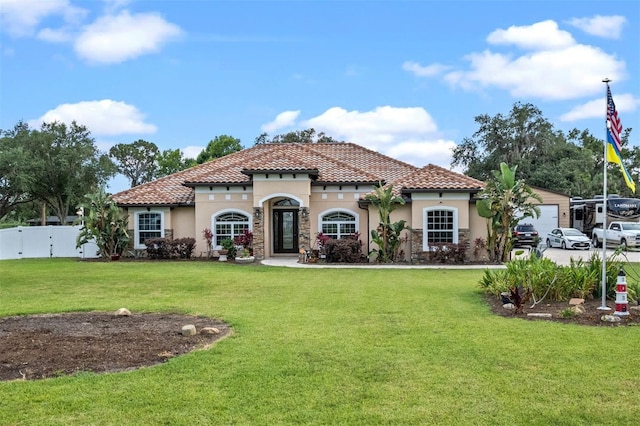 16200 E Shirley Shores Rd, Tavares, FL 32778 - view of front of property featuring an attached garage, stucco siding, and a tile roof
