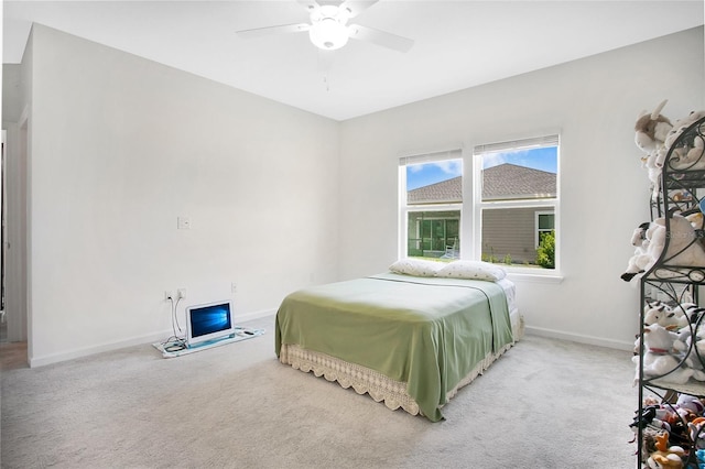 7796 SW 74th Loop, Ocala, FL 34481 - carpeted bedroom featuring ceiling fan and baseboards