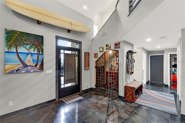 9642 Bear Lake Rd, Apopka, FL 32703 - foyer with baseboards, recessed lighting, and visible vents
